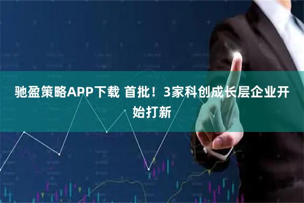 驰盈策略APP下载 首批!3家科创成长层企业开始打新